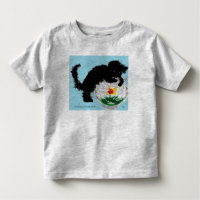 Bebês T-Shirt Cat no Peixe Bowl
