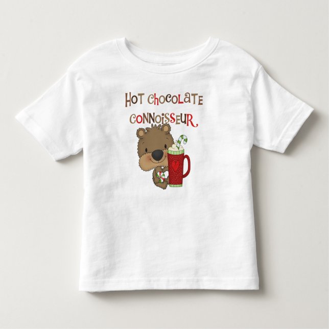 Camiseta Infantil Bebida Connoisseur de Chocolate Quente (Frente)