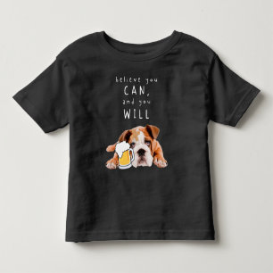 Camiseta Infantil Beer Dog Bulldog - Acredite que pode, e vai