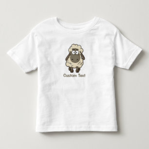 Camiseta Infantil Beige de Cartoon de Ovelha