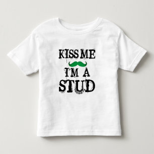 Camiseta Infantil Beije-me que eu sou parte superior do menino de