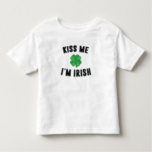 Camiseta Infantil Beije-me, sou irlandês