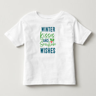 Camiseta Infantil Beijos de Inverno e Desejos de Floco de Neve-51963