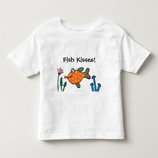 Camiseta Infantil Beijos dos peixes da mamã e do bebê (Frente)