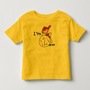 Camiseta Infantil Beisebol do garoto, tenho 2 anos
