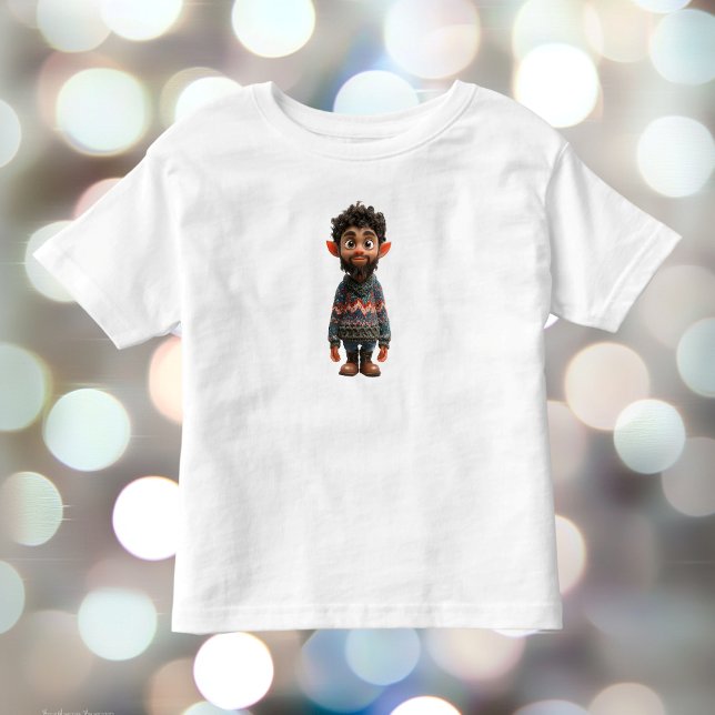 Camiseta Infantil Bela Cara de Natal Tee do Elf Toddler (Criador carregado)