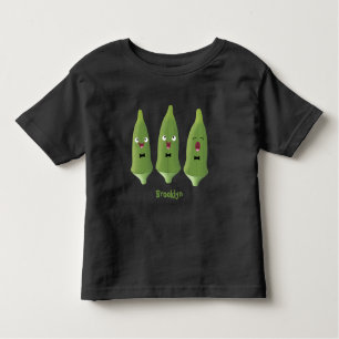 Camiseta Infantil Bela caricatura de okra