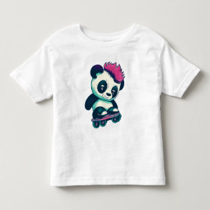 Camiseta Infantil Bela Panda Bela com Mohawk Skater Panda