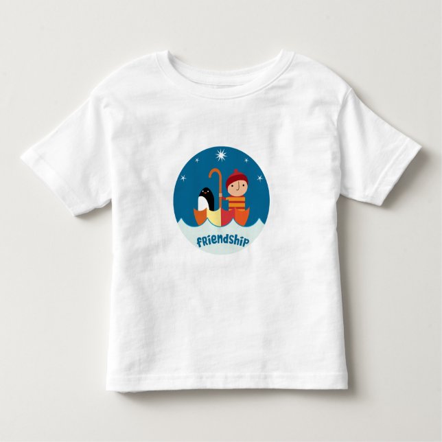 Camiseta Infantil Bela Pré-Escola K Perdida E Encontrada Amizade (Frente)