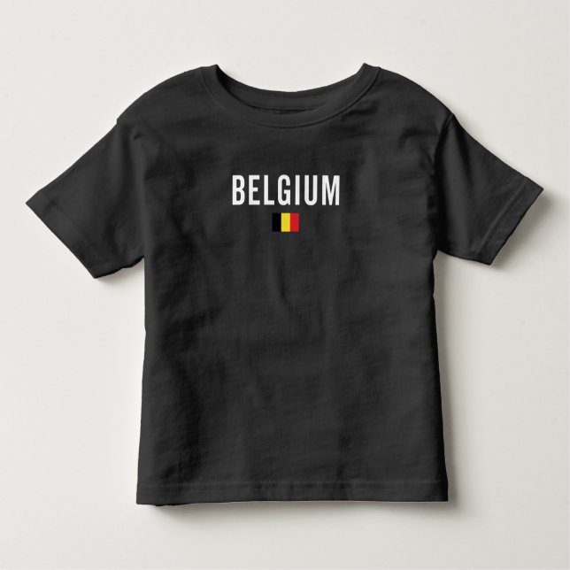 Camiseta Infantil Belgium Flag - Patriotic Flag (Frente)
