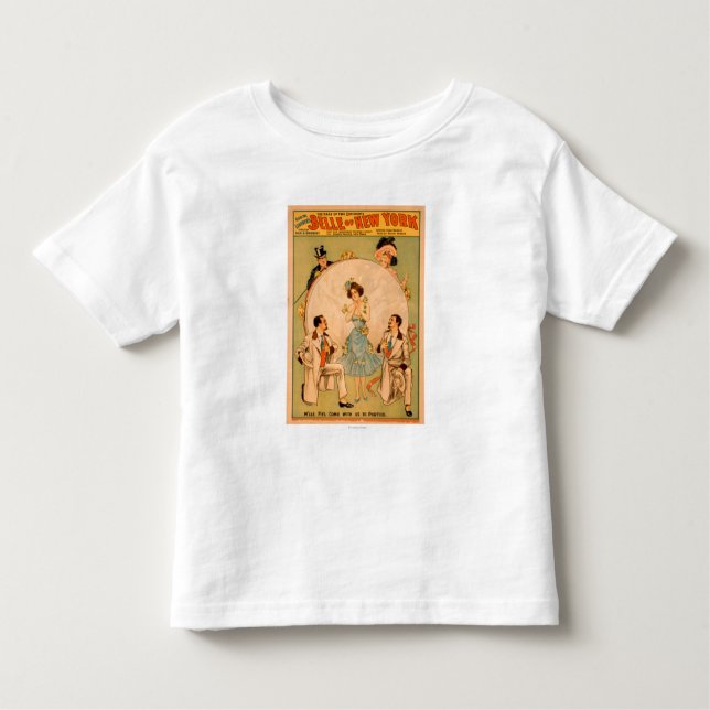 Camiseta Infantil "Belle do poster do teatro musical de New York" (Frente)