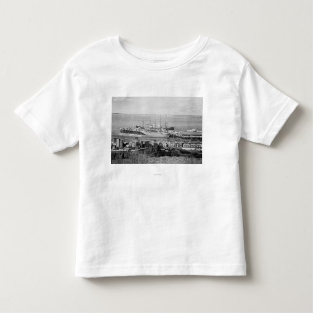 Camiseta Infantil Bellingham, opinião das docas de WA de navios da (Frente)