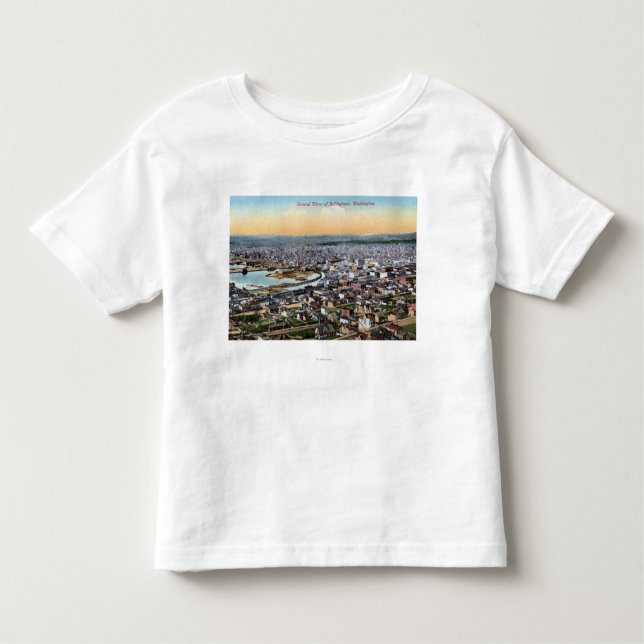 Camiseta Infantil Bellingham, Washington - antena da cidade (Frente)