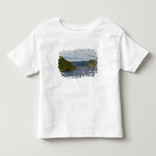 Camiseta Infantil Belo porto e veleiros com reflexos em