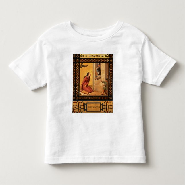 Camiseta Infantil Bens e o mal: Escárnio, 1832 (detalhe de 89709) (Frente)