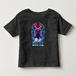Camiseta Infantil Besouro Azul Retrowave Versus Gráfico