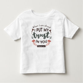 Camiseta Infantil Bíblia Floral Verse Art 'Eu ponho minha confiança