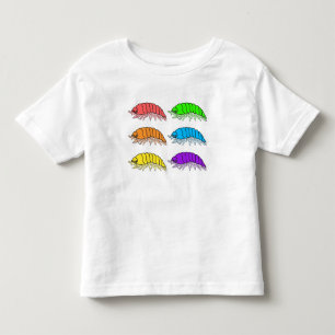 Camiseta Infantil - Bicho-Bola Arco-Íris (branco)