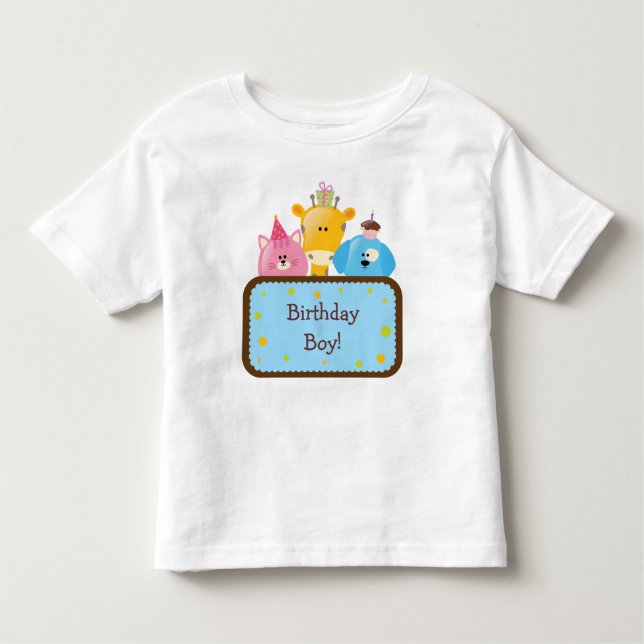Camiseta Infantil Bicho-de-Aniversário de Animais Cujos (Frente)