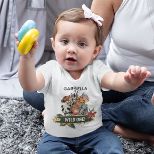 Camiseta Infantil Bicho Selvagem Fofo Animais da Selva 