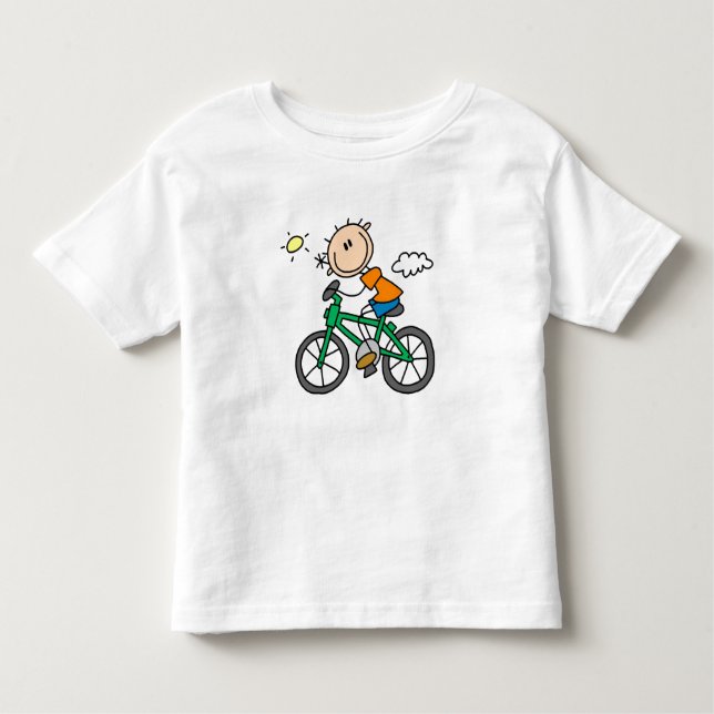 Camiseta Infantil Bicicleta da equitação - homem (Frente)