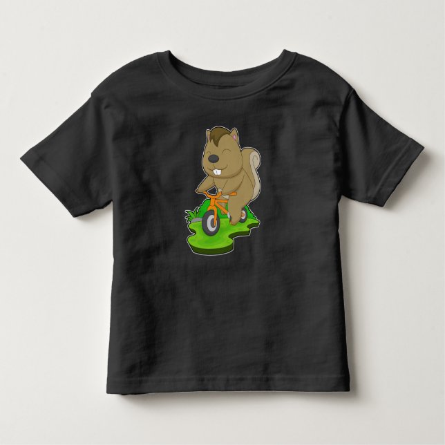 Camiseta Infantil Bicicleta de Esquilo (Frente)