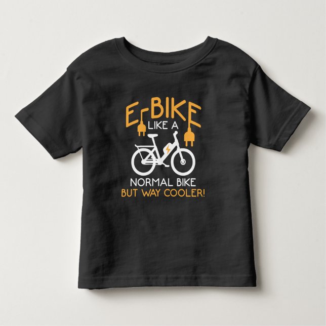 Camiseta Infantil Bicicleta Elétrica E-Bike Way Cooler Bike Funny (Frente)