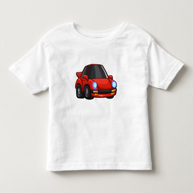 Camiseta Infantil Bicicleta vermelha de carro - Escolha a cor de fun (Frente)