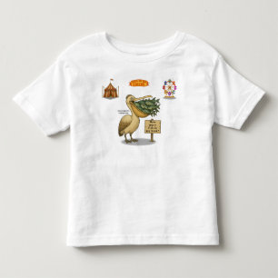 Camiseta Infantil Bico brilhante do pelicano Pierre