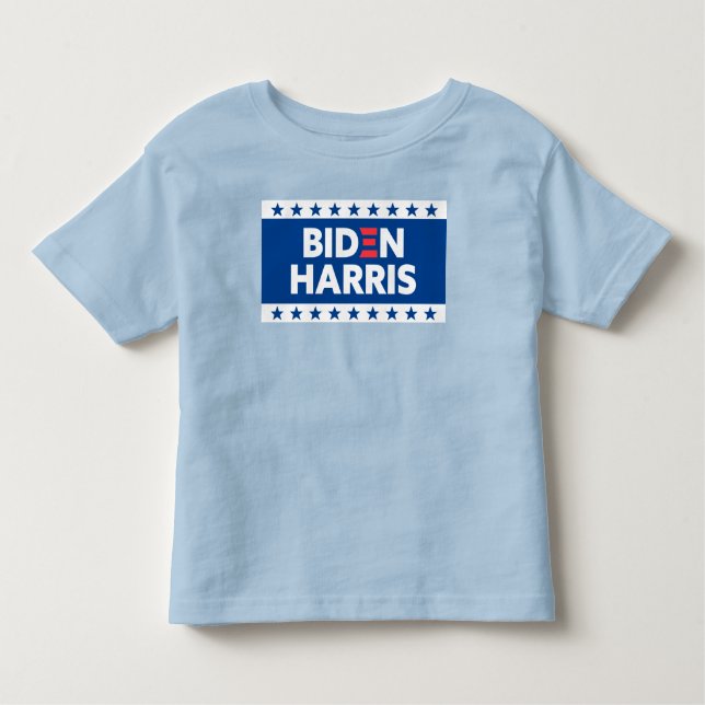 Camiseta Infantil Biden / Harris Stars Frame White Blue (Frente)