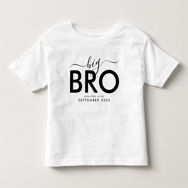 Camiseta Infantil Big Bro | Anúncio personalizado de novo bebê Toddl (Frente)