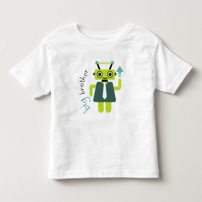 Camiseta Infantil Big Brother Bipando o Robô (Frente)