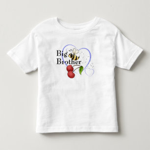 Camiseta Infantil Big Brother Bumble Bee Cherry Blue Heart