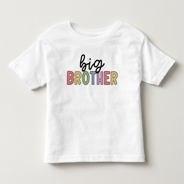 Camiseta Infantil Big Brother Cute Promovido ao Irmão (Frente)