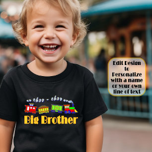 Camiseta Infantil Big Brother Whimsical Choo Train