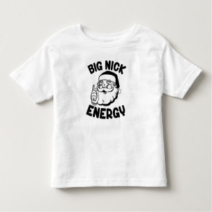 Camiseta Infantil Big Nick Energy Papai Noel Engraçado Natal