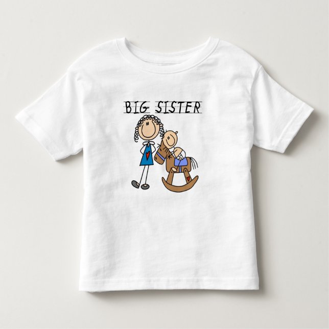 Camiseta Infantil Big Sister Baby Brother T-shirts e presentes (Frente)