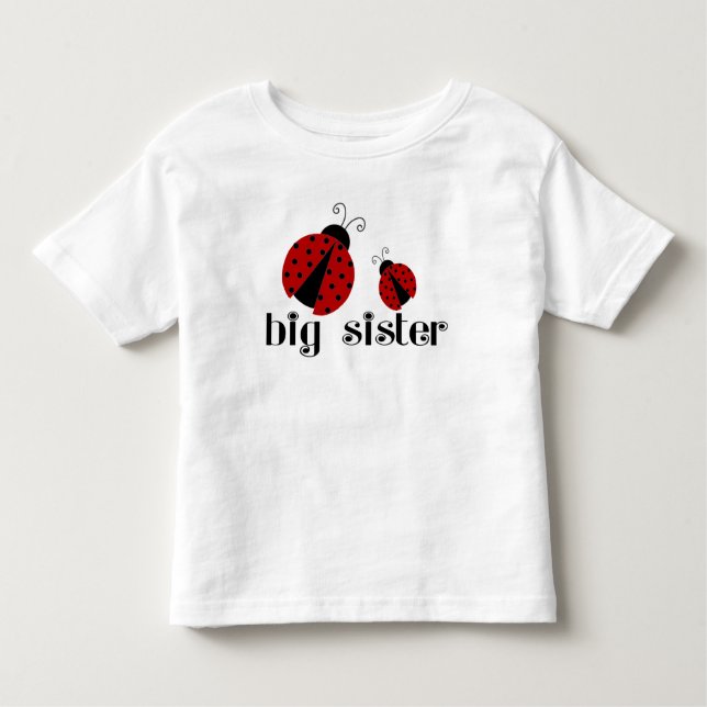Camiseta Infantil Big Sister Ladybug (Frente)