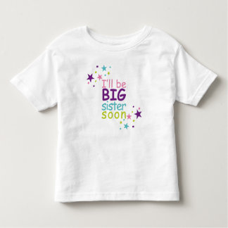 Camiseta Infantil Big sister soon stars