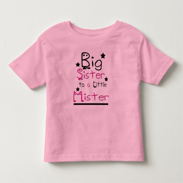 Camiseta Infantil Big Sister Toddler Ringer T-Shirt (Frente)