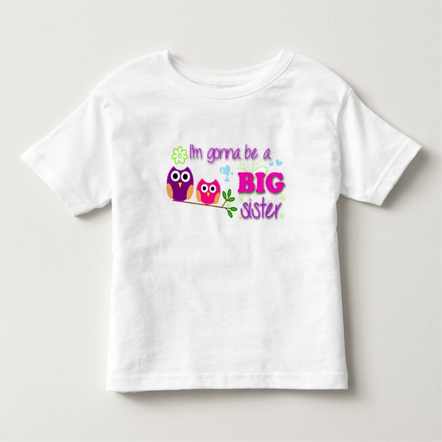 Camiseta Infantil Big Sister Toddler Tee (Frente)