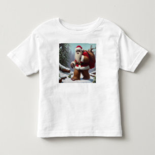 Camiseta Infantil Bigfoot Santa Claus