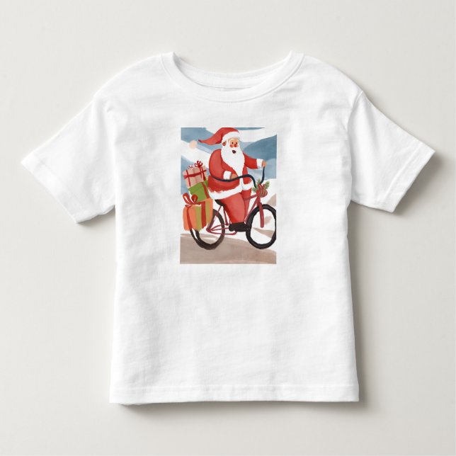 Camiseta Infantil Biker santa claus (Frente)