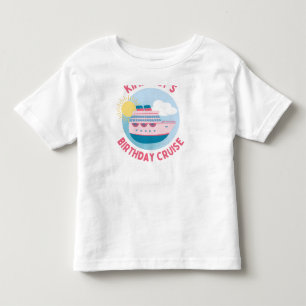 Camiseta Infantil Birday Cruise Toddler T-Shirt - Navio de cruzeiro 