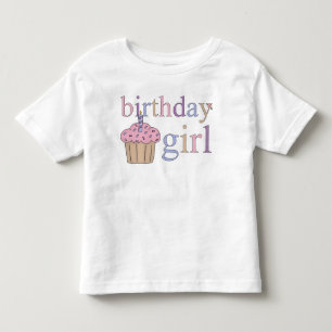 Camiseta Infantil Birday Girl Toddler Short Sleeve