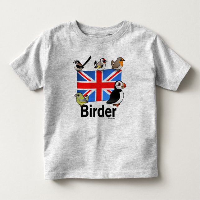 Camiseta Infantil Birder BRITÂNICO (Frente)