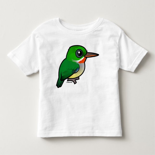Camiseta Infantil Birdorable Puerto Rican Tody (Frente)