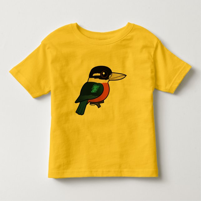 Camiseta Infantil Birdorable Rufous-inchou Kookaburra (Frente)