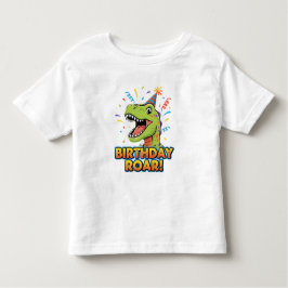 Camiseta Infantil Birthday Roar Cute Dinosaur Birthday Party Design