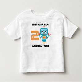 Camiseta Infantil Birthday Robot Age Tshirt
